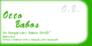 otto babos business card